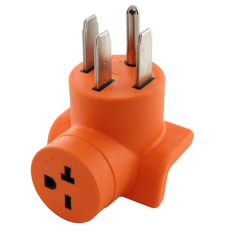 Ac Works Plug Adapter, 6-15/20R, 14-50P, 6-20P, 14-50P, 0 ft., Orange AD1450620